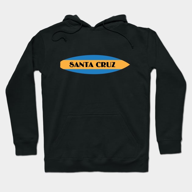 Santa Cruz California CA Surf Board Hoodie by PauHanaDesign